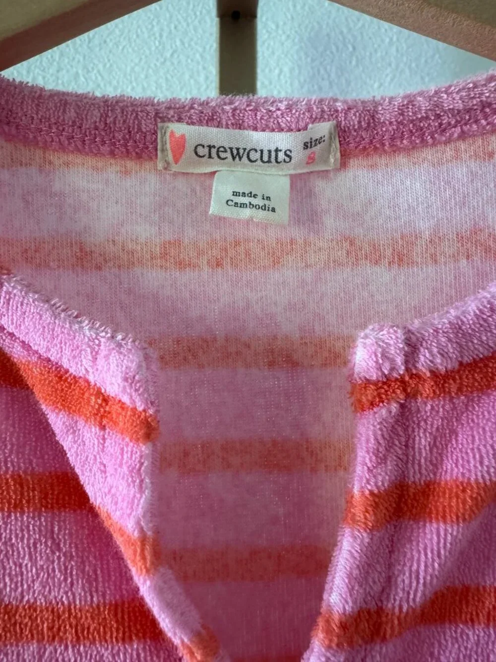 J.Crew Girls Terry Maxi Dress UPF 50 Pink Stripe Size 8